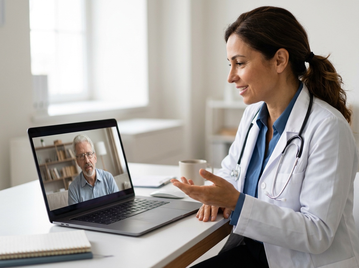 Secure live virtual consultation between doctor and patient